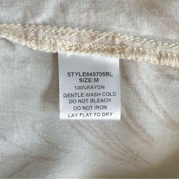 💠 Grade & Gather Square Neck Cream Apricot Tank Raw Edge Size M - Picture 7 of 9